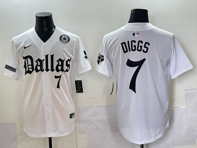 Men Dallas Cowboys #7 Diggs white Nike 2025 NFL Jersey 010
